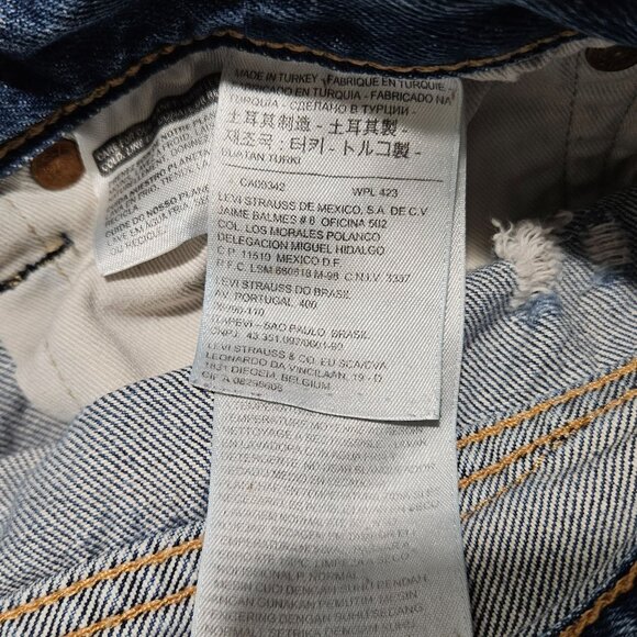 Levis 501 CT Jeans 34X32 Taper Fit Distressed Button Fly Denim READ - Picture 5 of 11